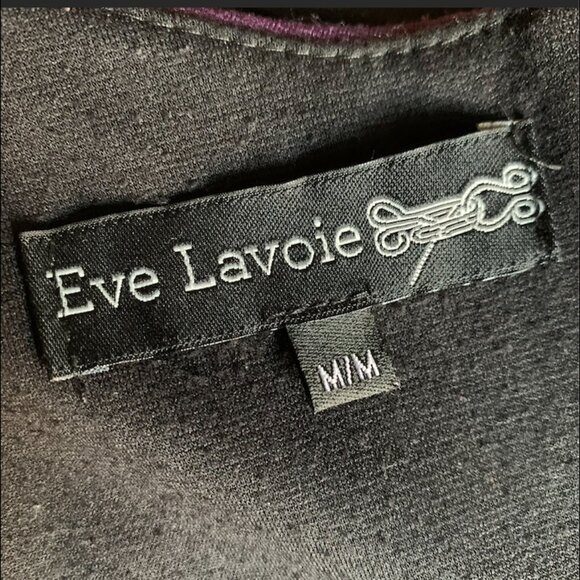 EVE LAVOIE - Asymmetrical short sleeveless dress black and burgundy  horse print - Picture 11 of 12